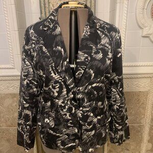 CHICO'S. Size 3X. Silk Cotton Blend. Lined. Pockets. Long Sleeve. B79